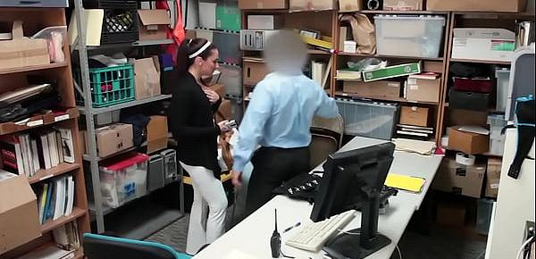  Young Stepdaughter And Hot Mom Fuck The Security Officer To Avoid Fine